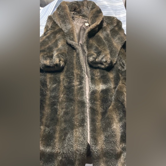 Vintage Burlington designer full-length, faux fur coat. - Picture 1 of 4